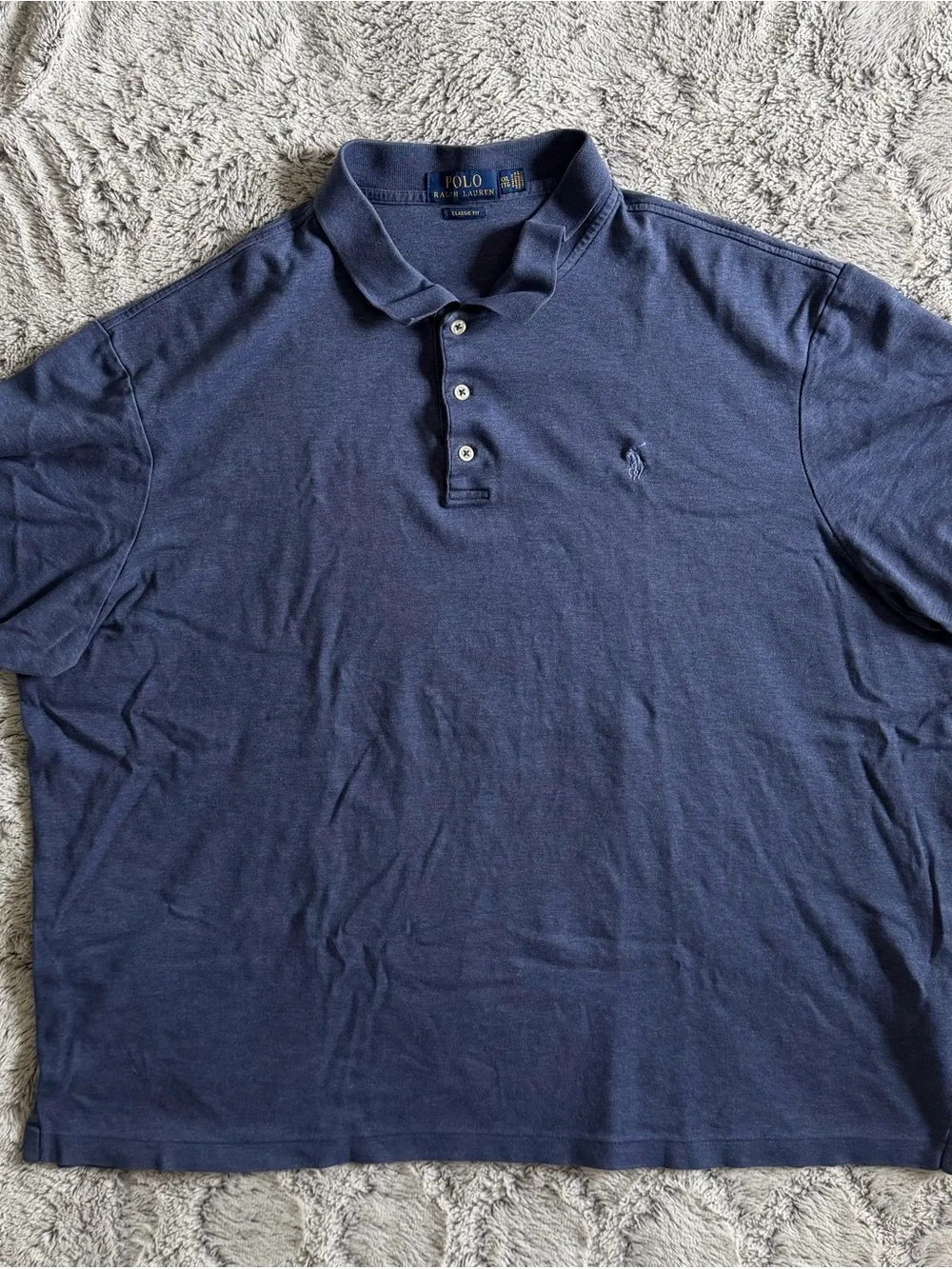 Polo Ralph Lauren Polo Shirt Mens 2XL Navy Short Sleeve Classic Fit Pony Logo